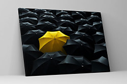 Obraz Pod žltým dáždnikom 1486